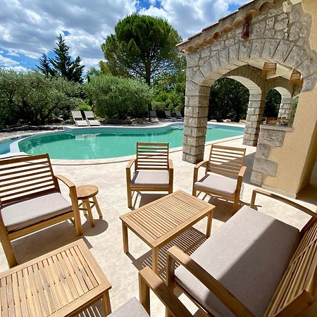 Maison Pour 12P, Piscine A Debordement Chauffee D'Avril A Octobre Inclus Ruoms Exteriér fotografie