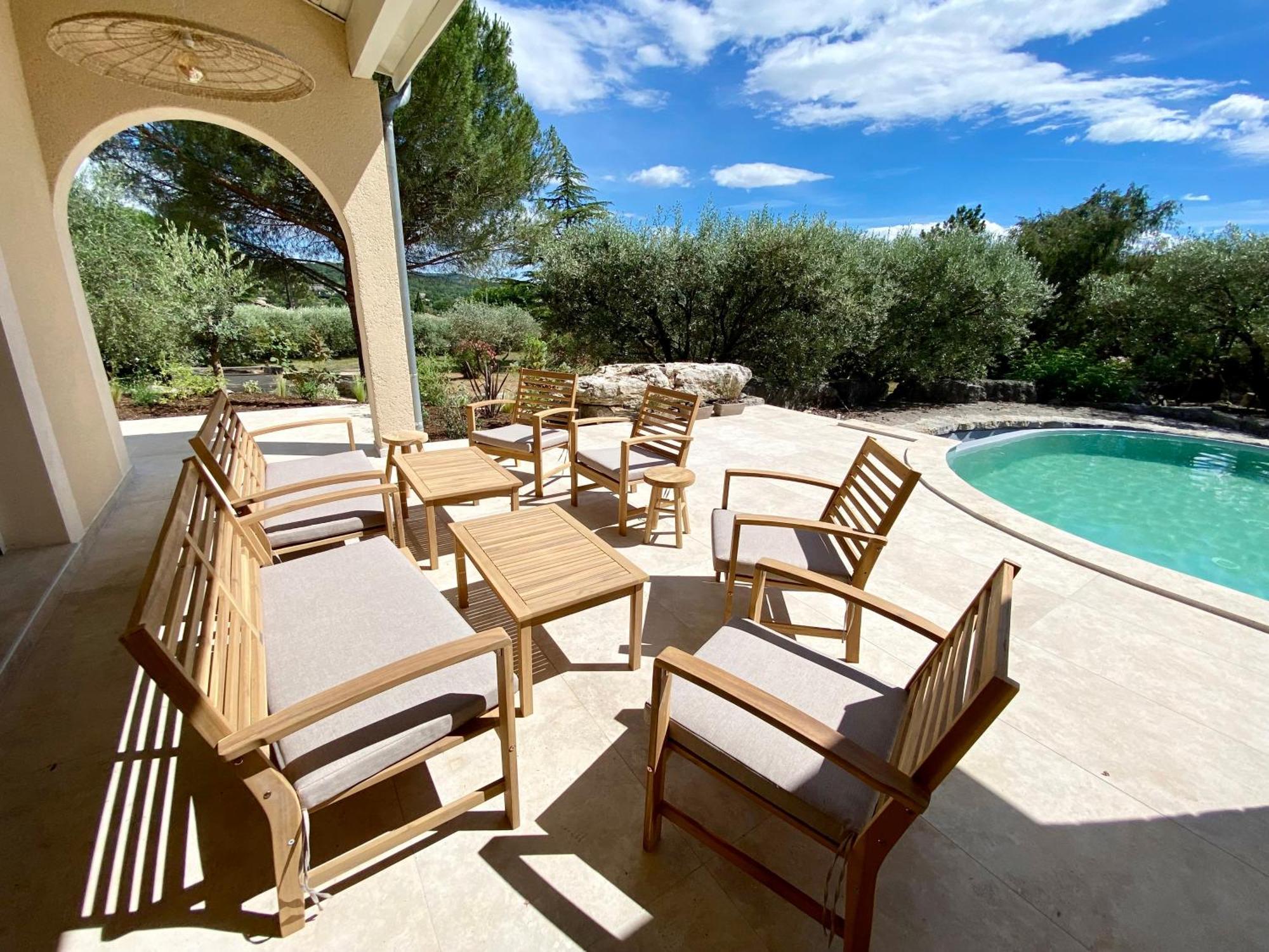 Maison Pour 12P, Piscine A Debordement Chauffee D'Avril A Octobre Inclus Ruoms Exteriér fotografie